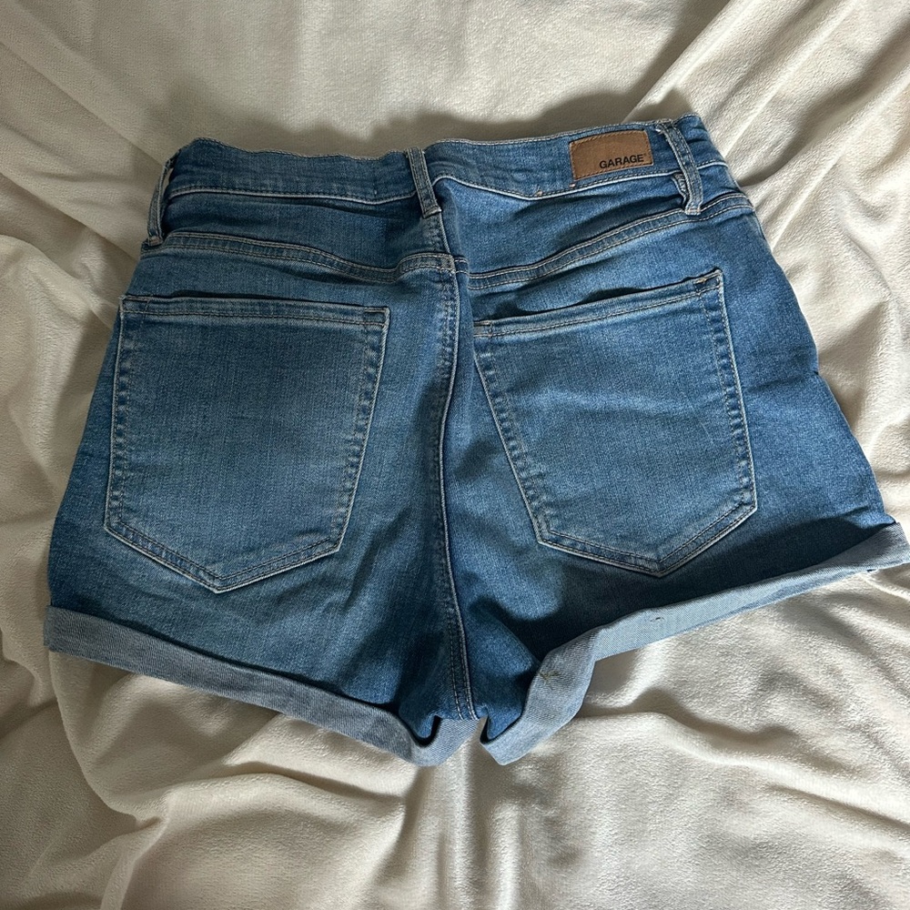 Garage Denim Button-Up Jean Shorts - Picture 2 of 6